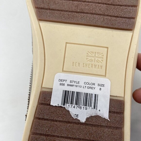 BEN SHERMAN SIZE 8 NICHOLAS GREY WINGTIP SNEAKERS NIB - Picture 6 of 10